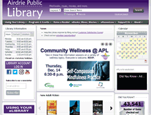 Tablet Screenshot of airdriepubliclibrary.ca